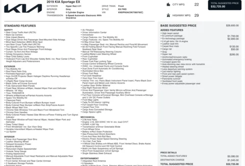 Photos of 2019 Kia Sportage EX for sale in Jacksonville, FL at Auto Boutique Florida