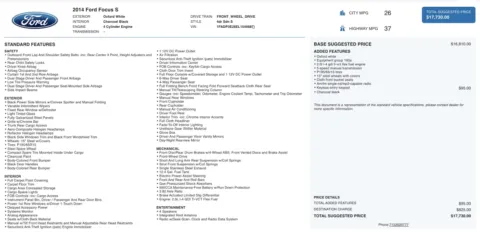 Photos of 2014 Ford Focus S for sale in Jacksonville, FL at Auto Boutique Florida