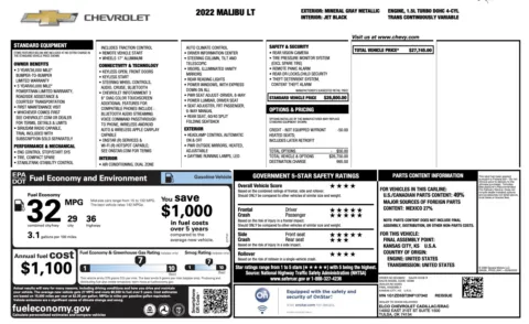 More photos of 2022 Chevrolet Malibu LT at Auto Boutique Florida, FL