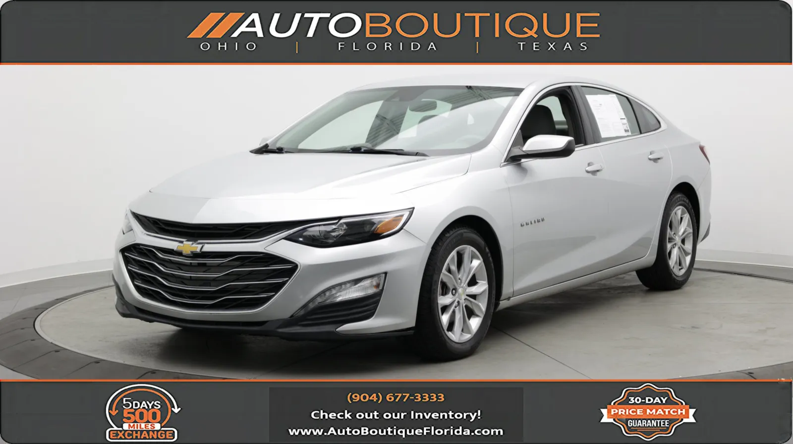 Silver 2020 Chevrolet Malibu LT for sale in Jacksonville, FL