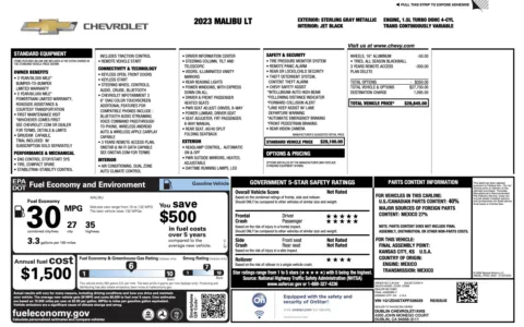 More photos of 2023 Chevrolet Malibu LT at Auto Boutique Florida, FL