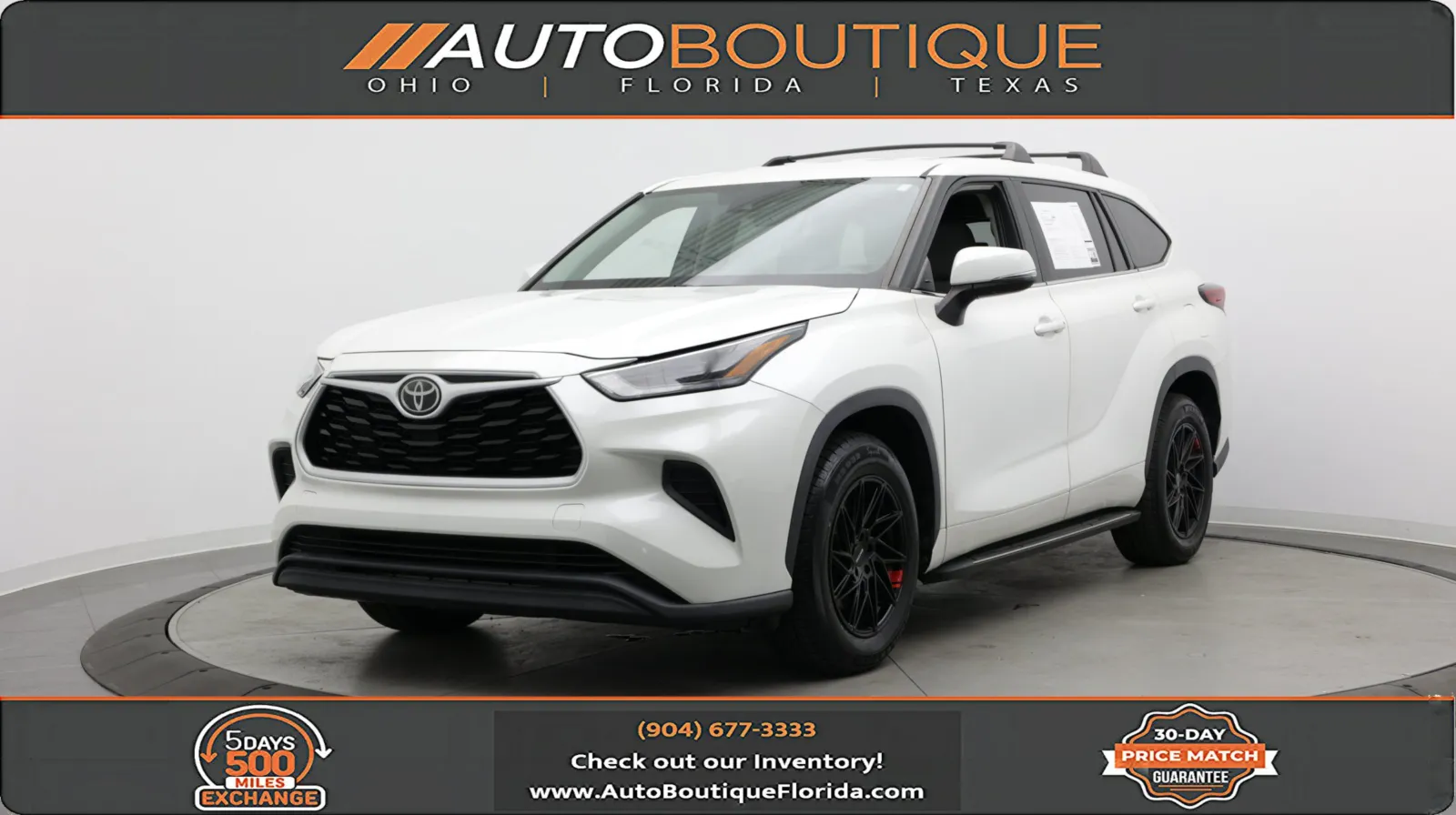 White 2021 Toyota Highlander L for sale in Jacksonville, FL