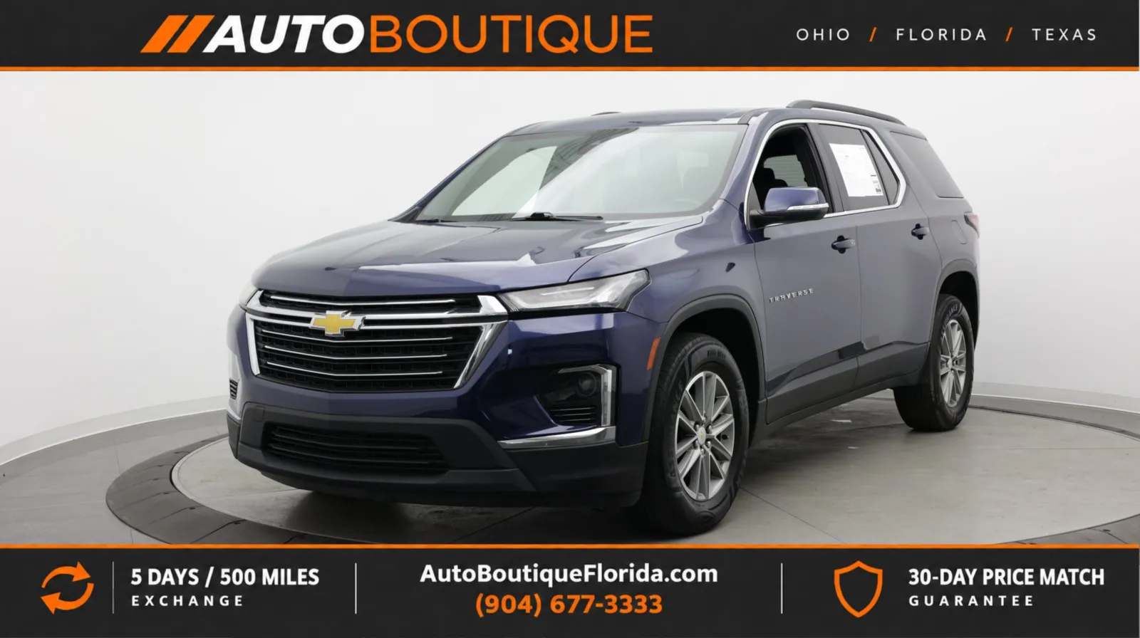 Blue 2023 Chevrolet Traverse LT Cloth for sale in Jacksonville, FL