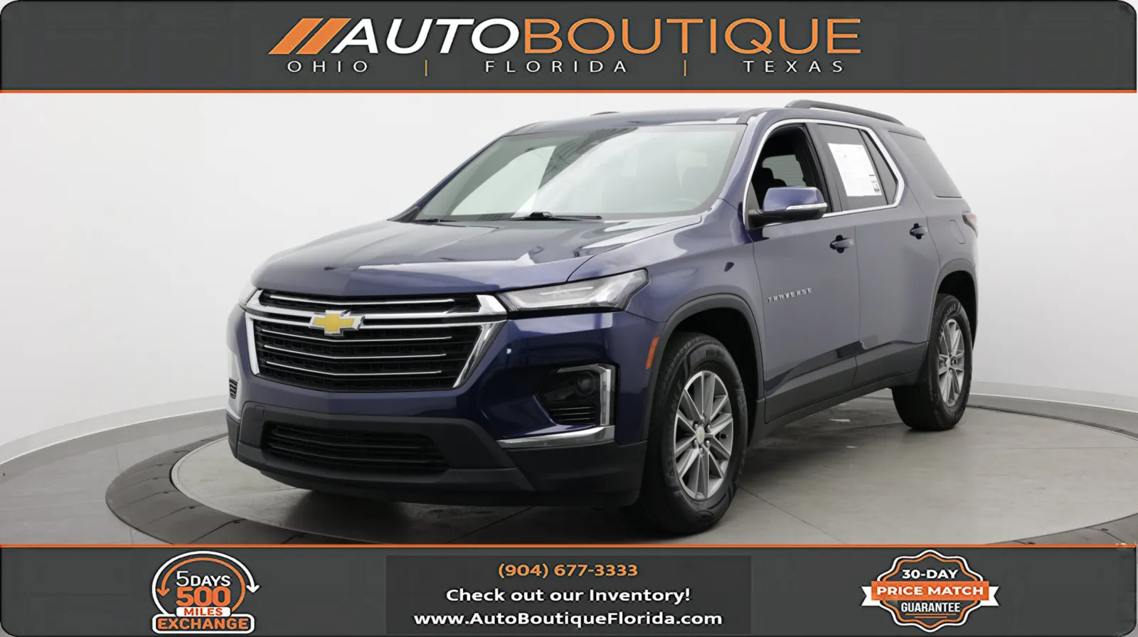 Blue 2023 Chevrolet Traverse LT Cloth for sale in Jacksonville, FL