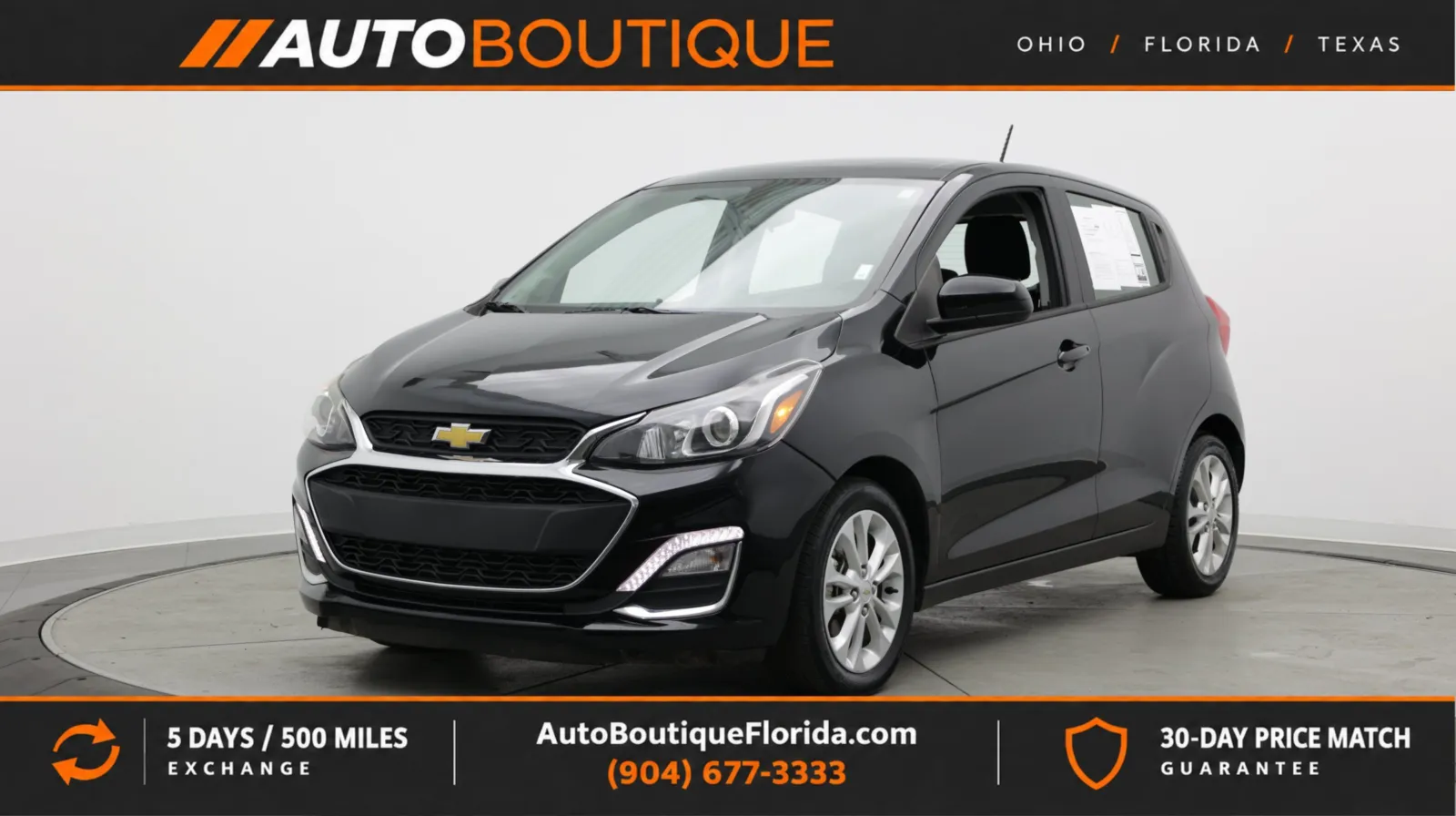 Black 2020 Chevrolet Spark LT for sale in Jacksonville, FL