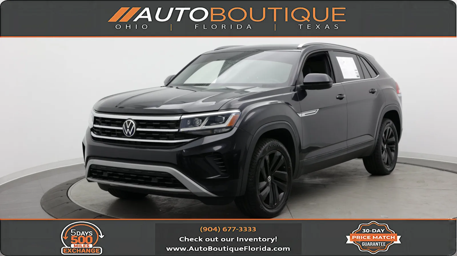 Black 2022 Volkswagen Atlas Cross Sport 3.6L V6 SE w/Technology for sale in Jacksonville, FL