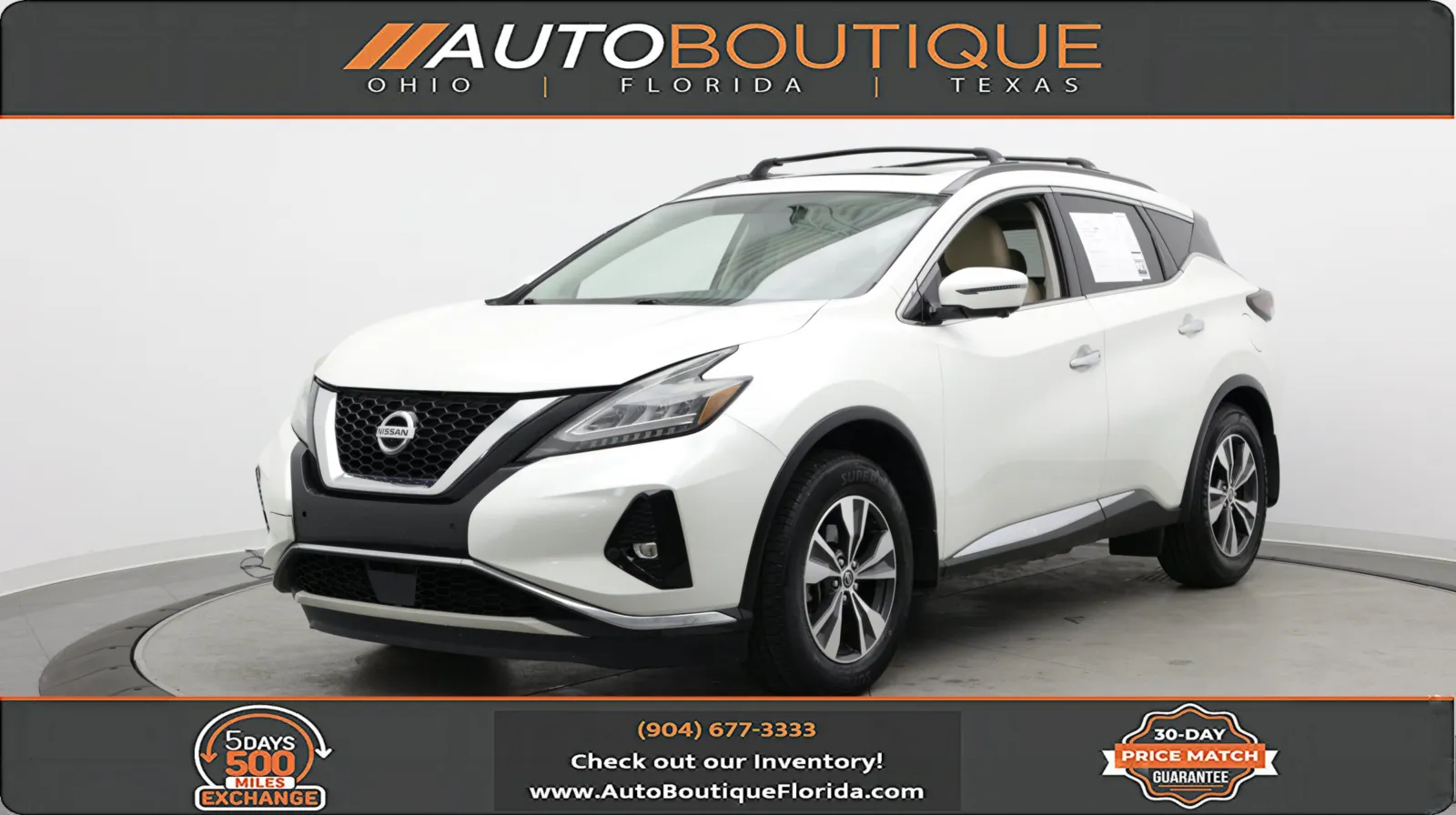 White 2019 Nissan Murano SV for sale in Jacksonville, FL