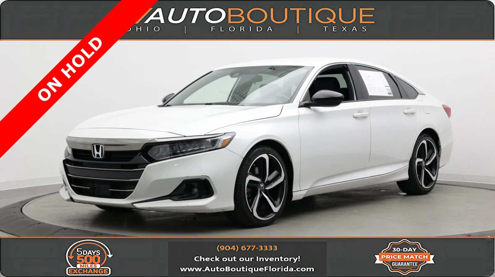 White 2021 Honda Accord Sedan Sport for sale in Jacksonville, FL