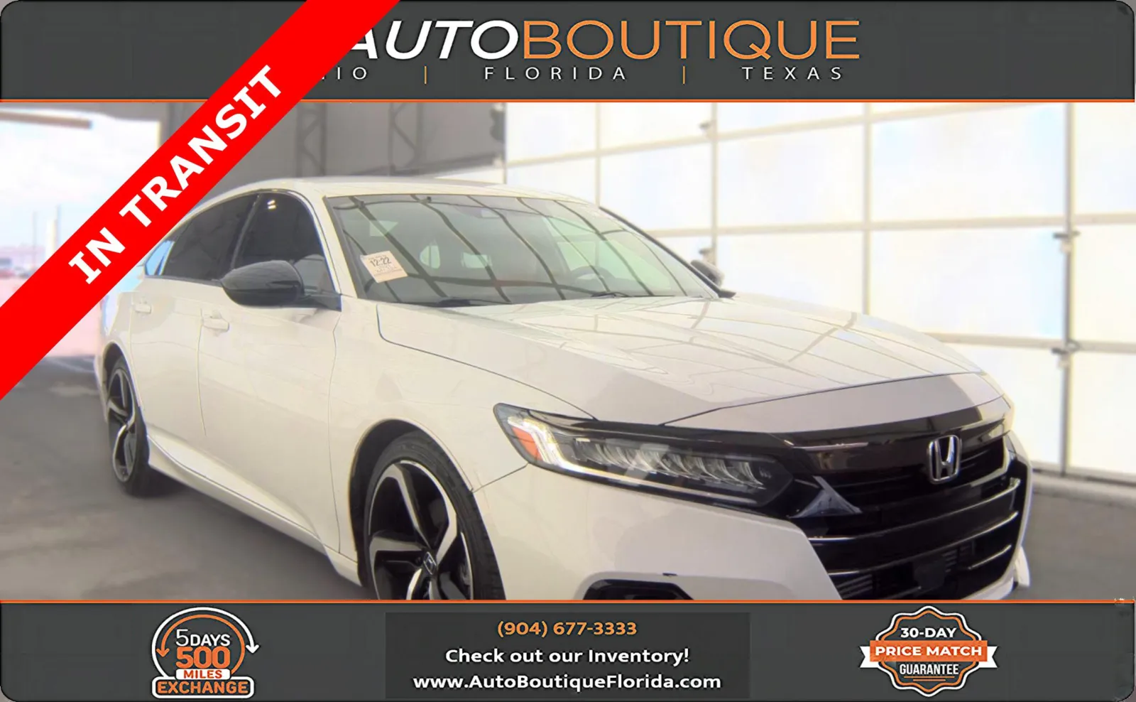 White 2021 Honda Accord Sedan Sport for sale in Jacksonville, FL