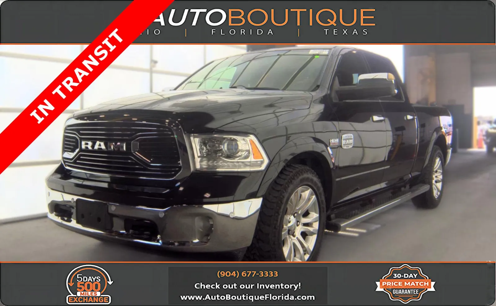 Black 2017 Ram 1500 Longhorn for sale in Jacksonville, FL