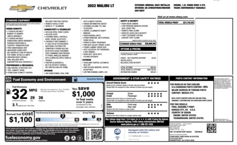 More photos of 2022 Chevrolet Malibu LT at Auto Boutique Florida, FL
