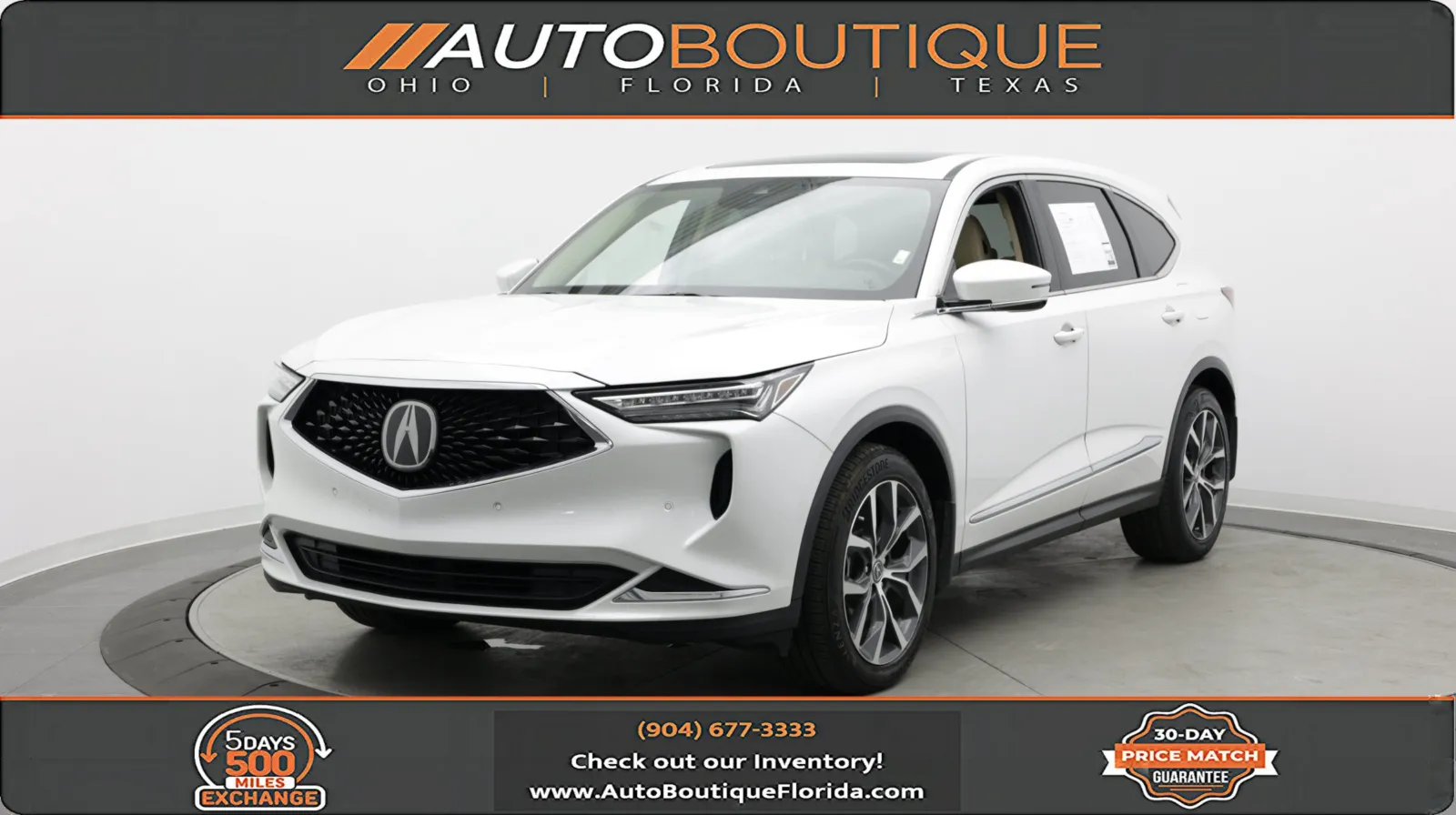White 2023 Acura MDX w/Technology Package for sale in Jacksonville, FL