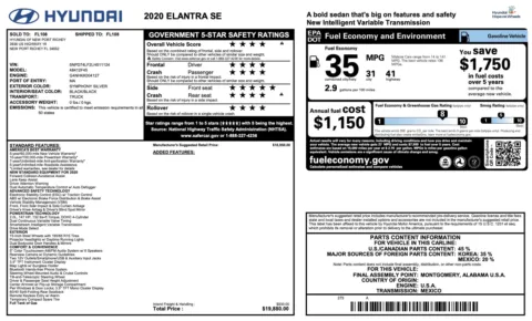 More photos of 2020 Hyundai Elantra SE at Auto Boutique Florida, FL