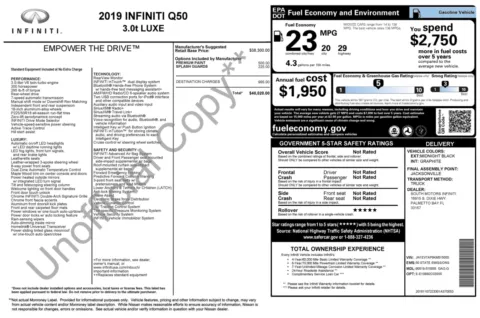 Photos of 2019 INFINITI Q50 3.0t LUXE for sale in Jacksonville, FL at Auto Boutique Florida