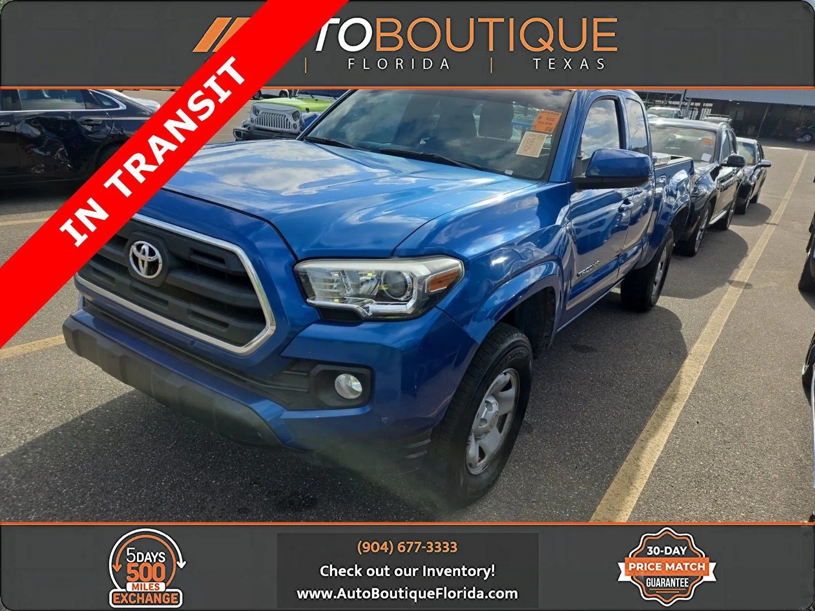 Blue 2016 Toyota Tacoma SR5 for sale in Jacksonville, FL