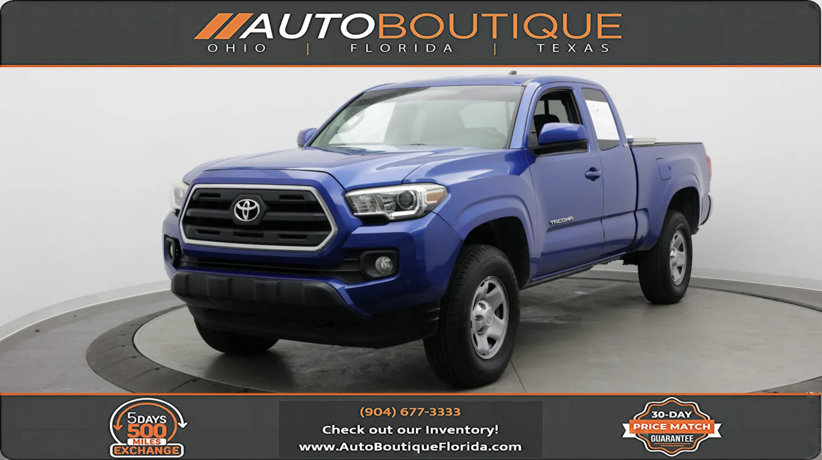 Blue 2016 Toyota Tacoma SR5 for sale in Jacksonville, FL