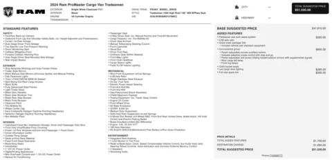 Photos of 2024 Ram ProMaster Cargo Van Tradesman for sale in Jacksonville, FL at Auto Boutique Florida