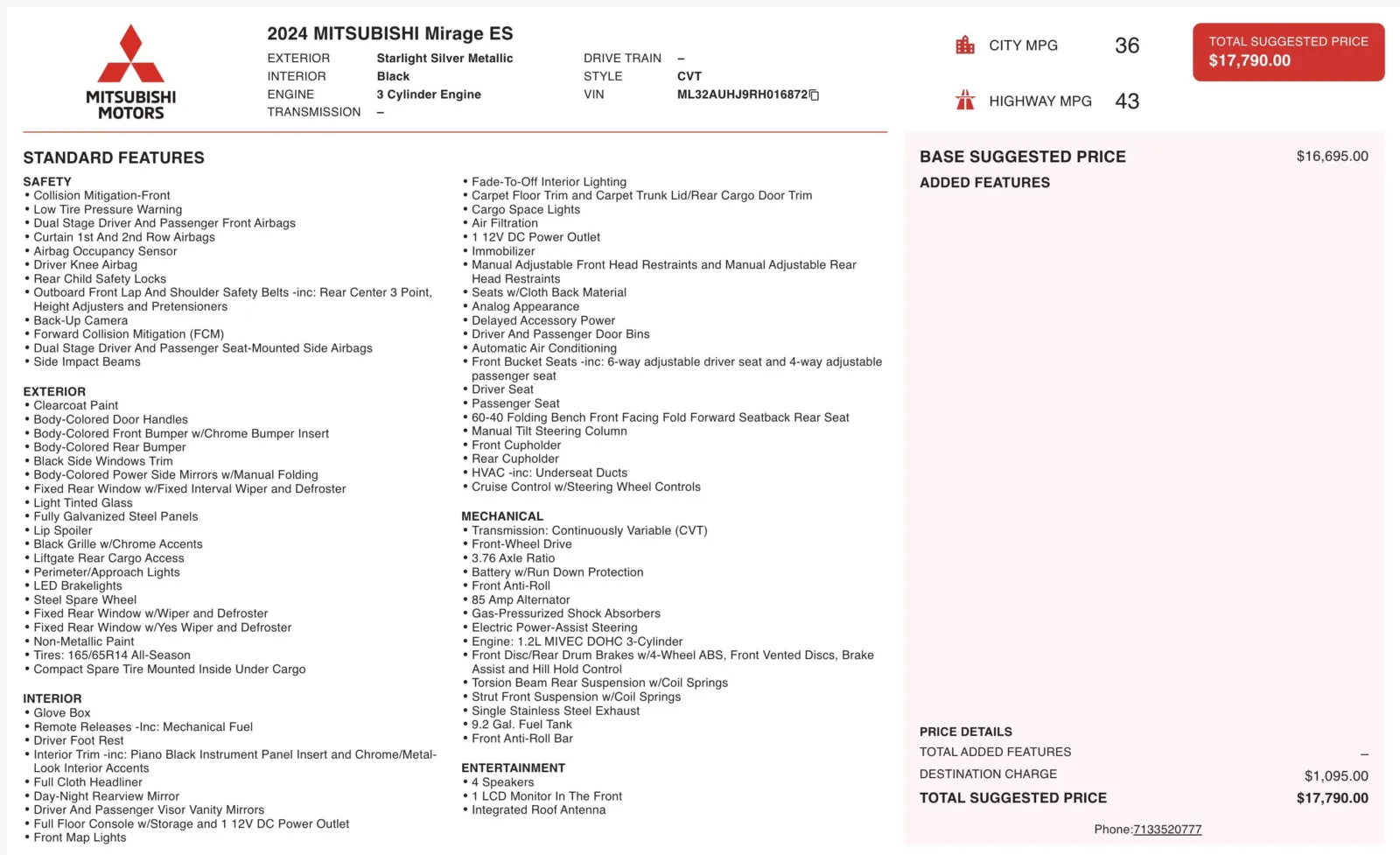 Mitsubishi Mirage photo 5