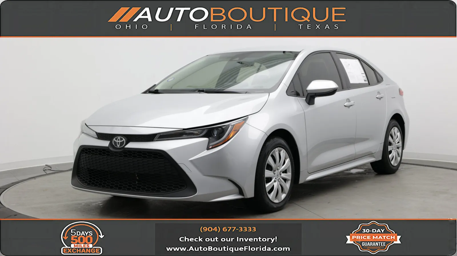 Black 2020 Toyota Corolla LE for sale in Jacksonville, FL