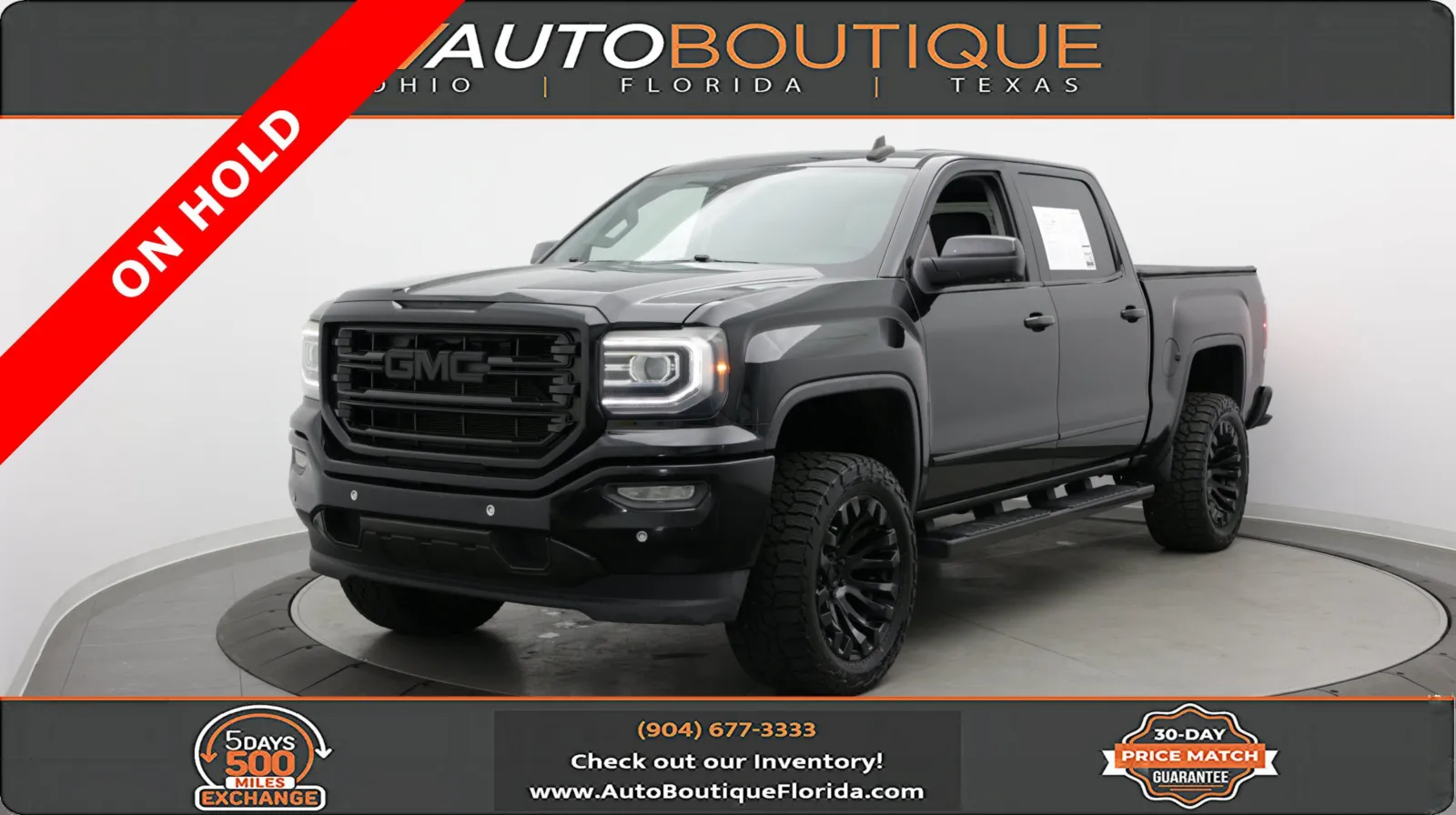 Black 2016 GMC Sierra 1500 SLT for sale in Jacksonville, FL
