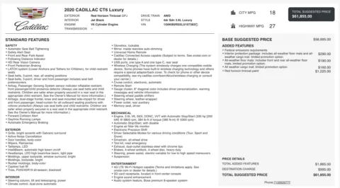 Photos of 2020 Cadillac CT6 Luxury for sale in Jacksonville, FL at Auto Boutique Florida