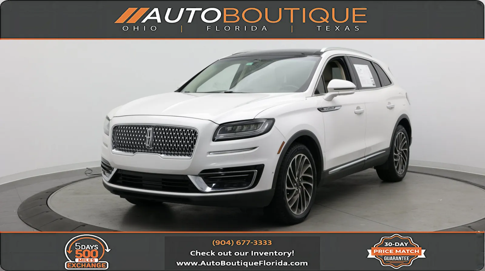 White 2019 Lincoln Nautilus Reserve for sale in Jacksonville, FL