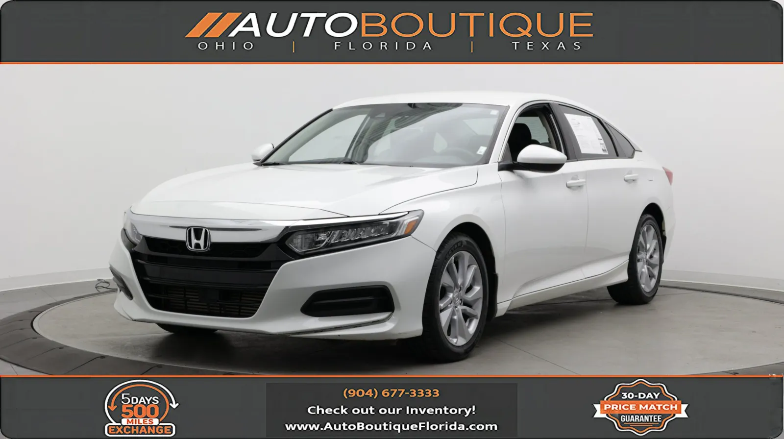 White 2020 Honda Accord Sedan LX for sale in Jacksonville, FL
