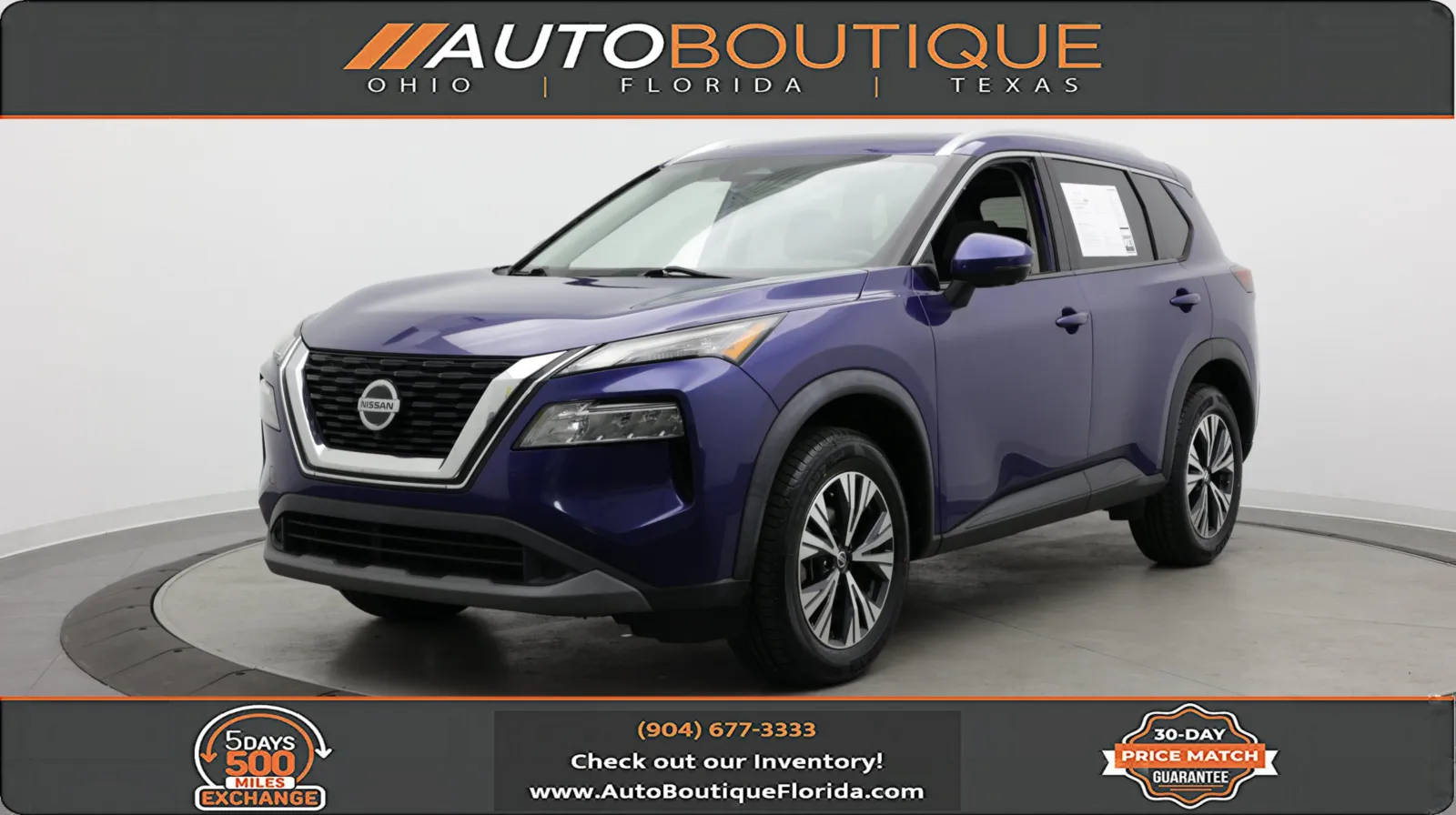 Blue 2021 Nissan Rogue SV for sale in Jacksonville, FL