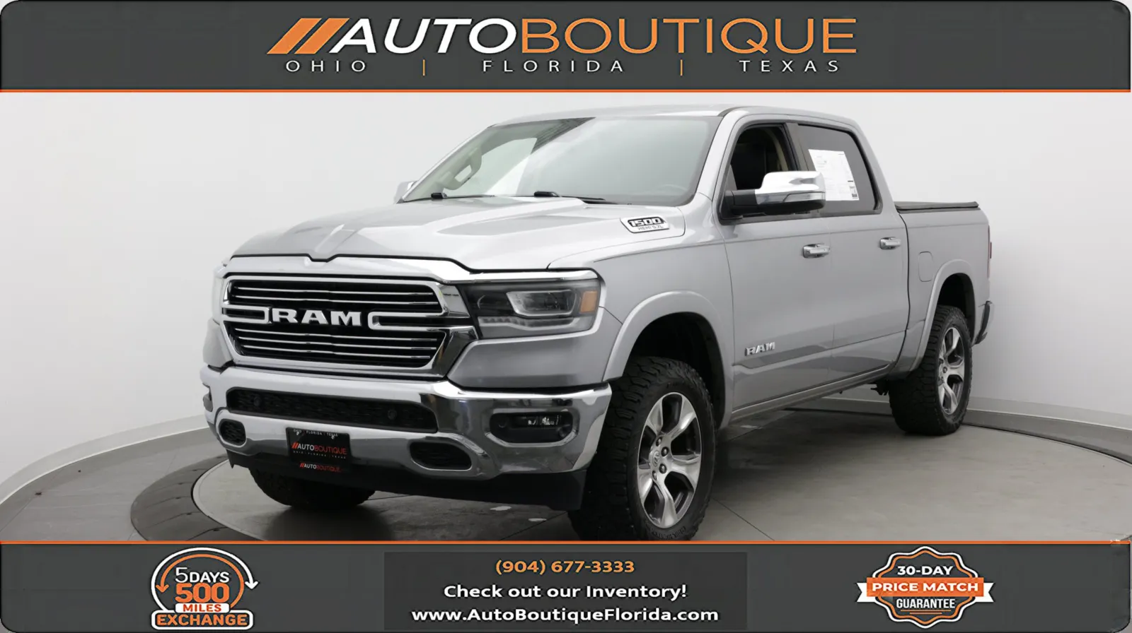 Silver 2019 Ram 1500 Laramie for sale in Jacksonville, FL