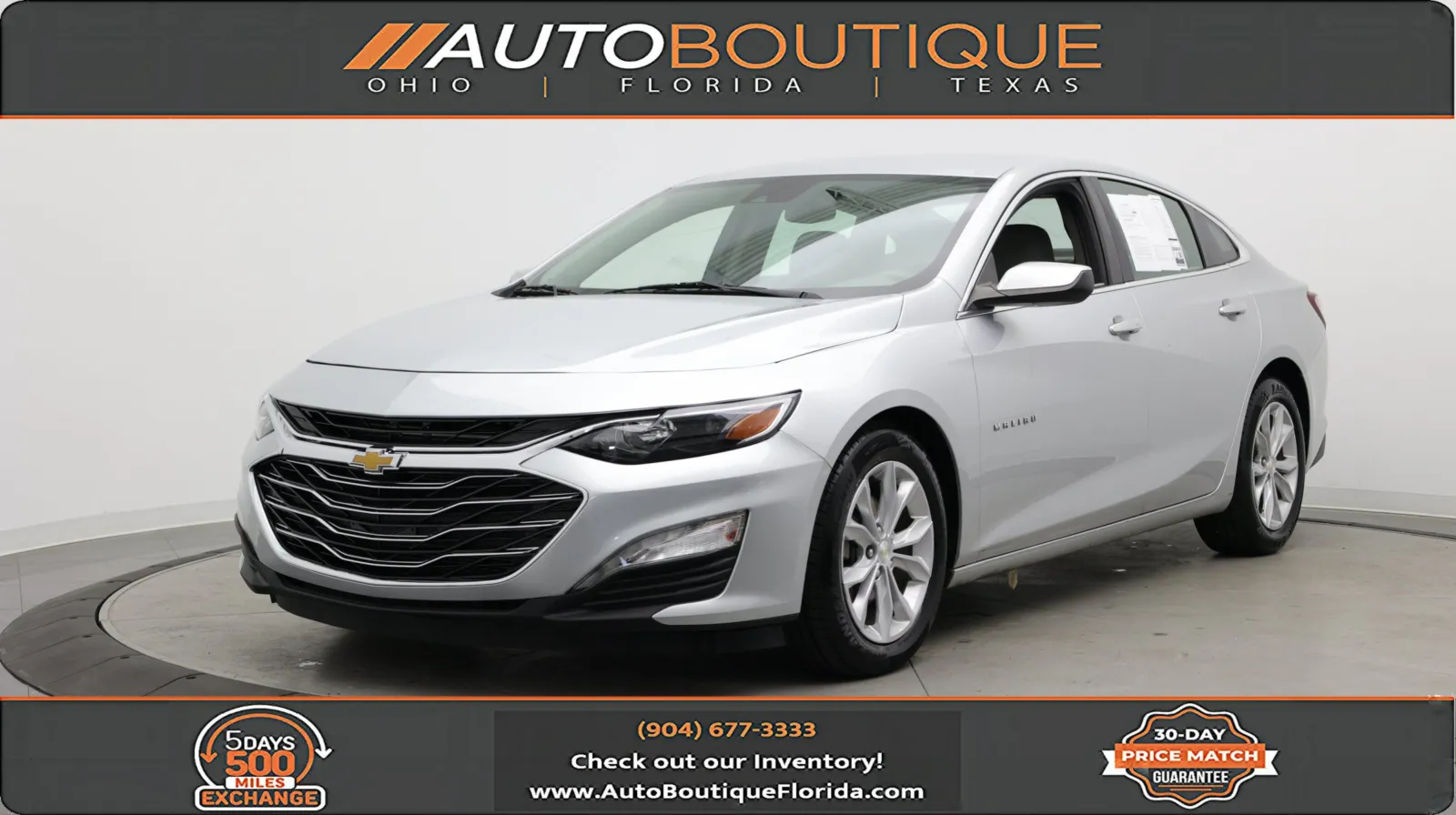 Silver 2021 Chevrolet Malibu LT for sale in Jacksonville, FL