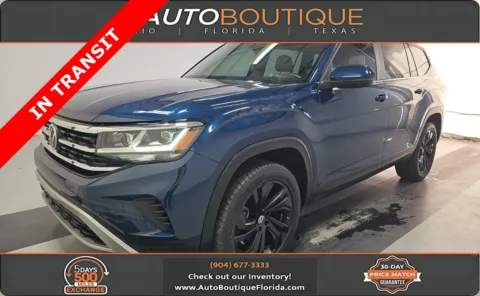 Blue 2022 Volkswagen Atlas 3.6L V6 SE w/Technology for sale in Jacksonville, FL