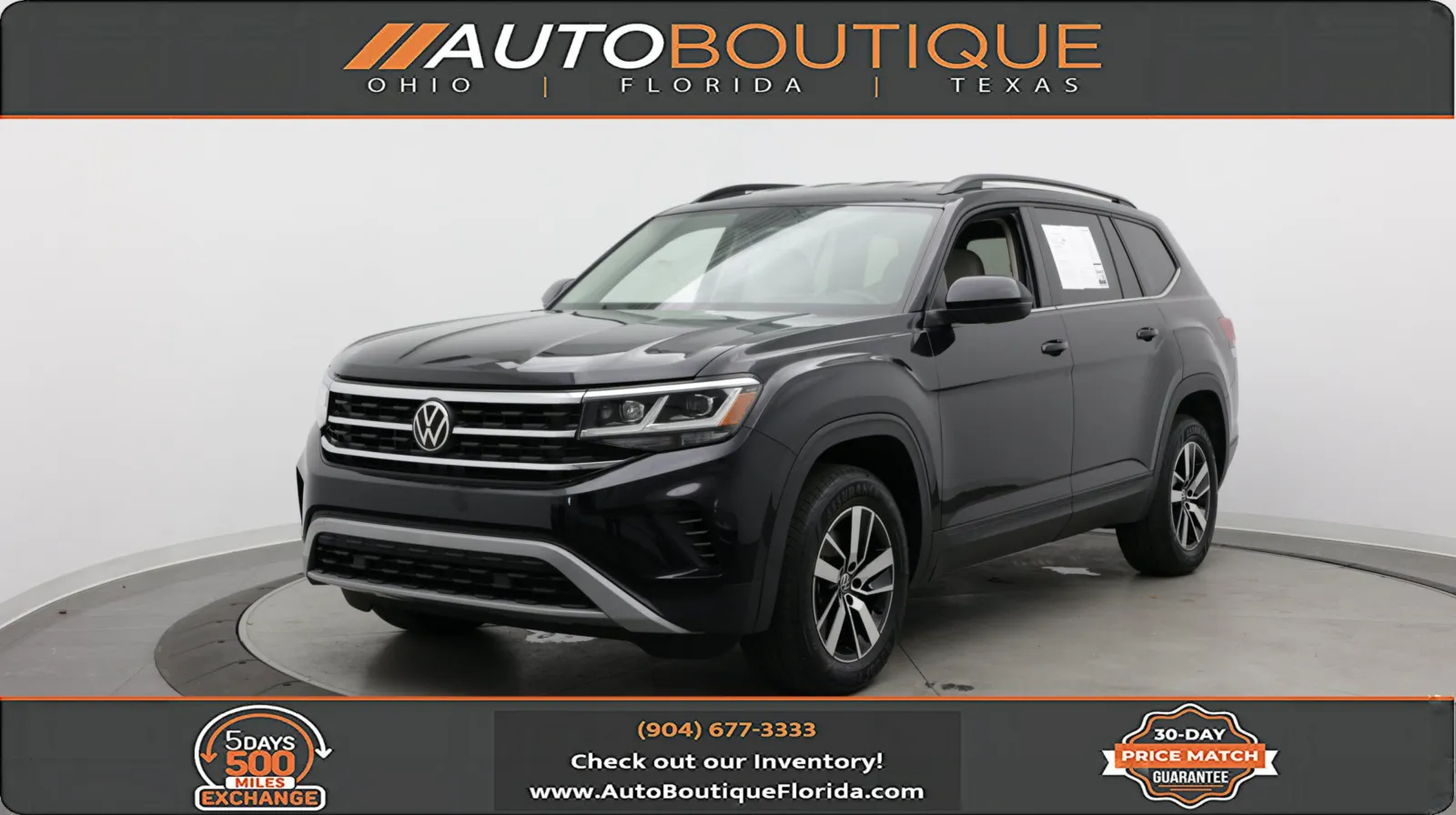 Black 2023 Volkswagen Atlas 2.0T SE for sale in Jacksonville, FL