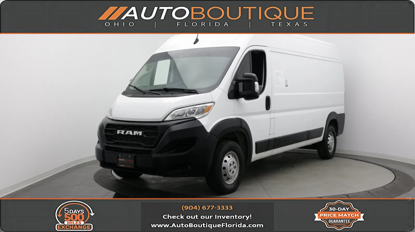 White 2023 Ram ProMaster Cargo Van 2500 159 WB for sale in Jacksonville, FL