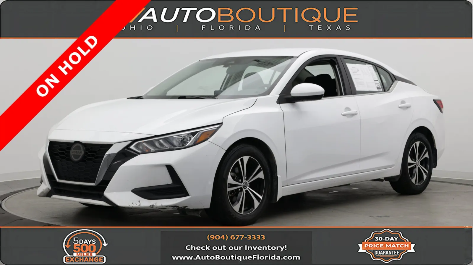 White 2023 Nissan Sentra SV for sale in Jacksonville, FL