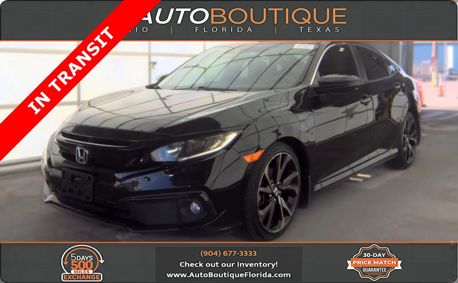 Black 2021 Honda Civic Sedan Sport for sale in Jacksonville, FL