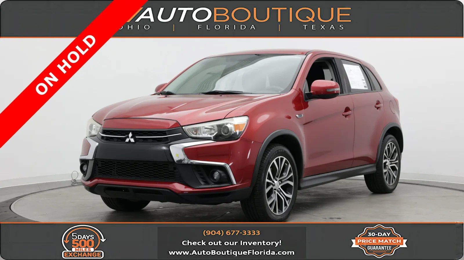 Red 2019 Mitsubishi Outlander Sport ES 2.0 for sale in Jacksonville, FL