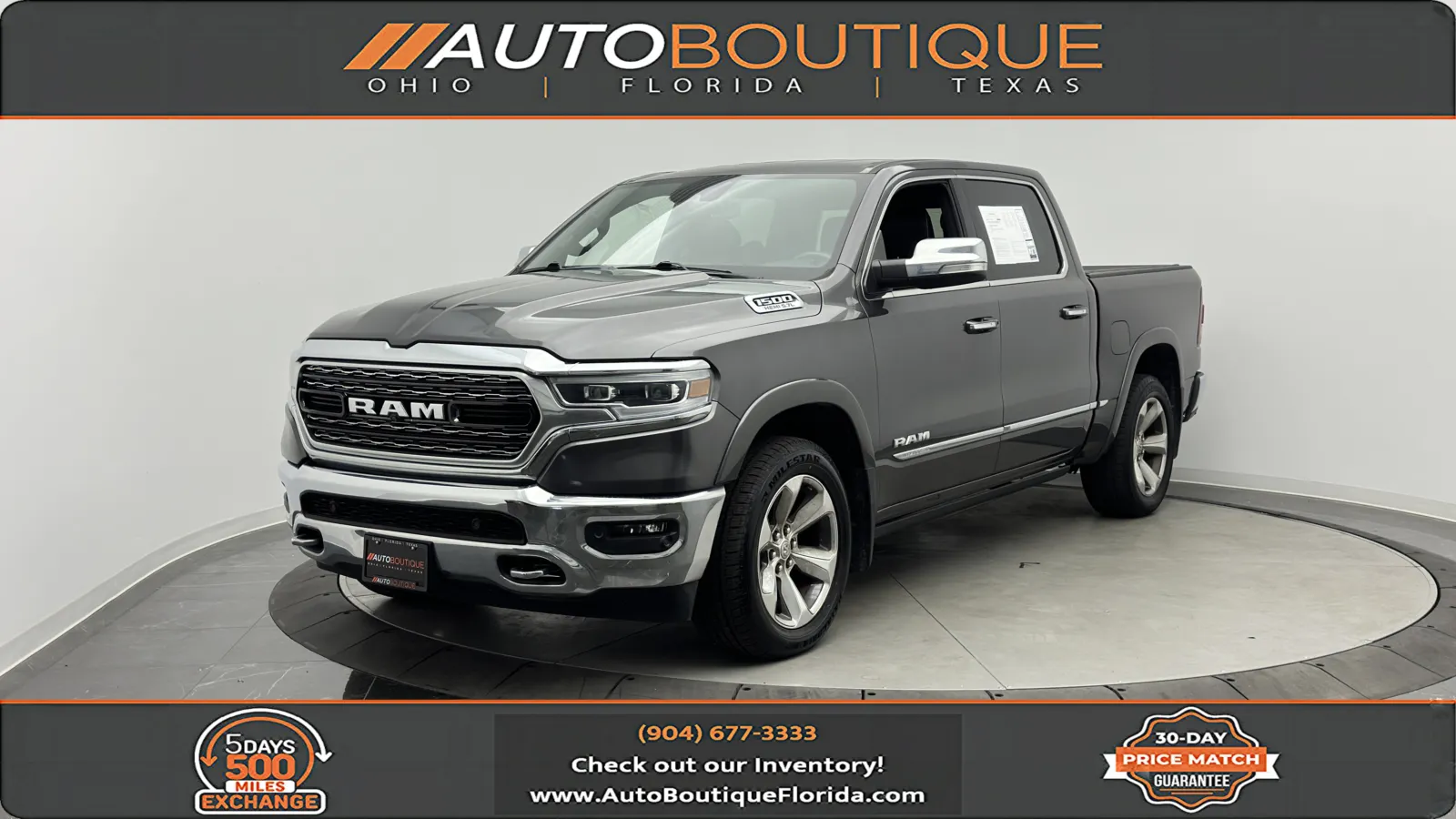 Gray 2019 Ram 1500 Limited for sale in Jacksonville, FL