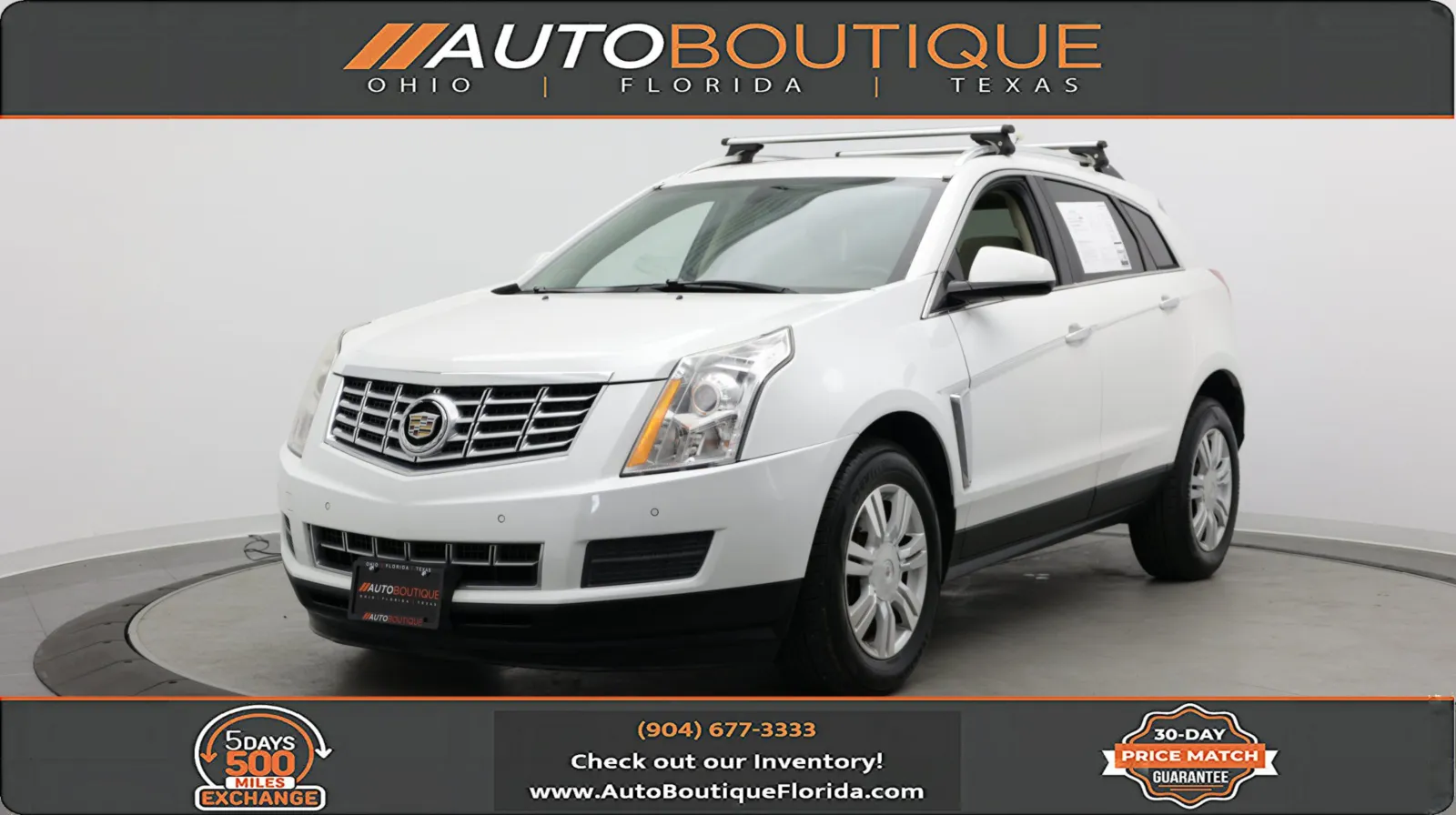 White 2015 Cadillac SRX Luxury Collection for sale in Jacksonville, FL