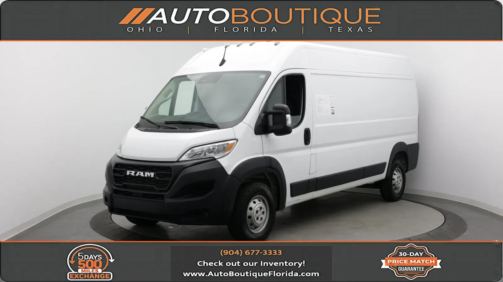 White 2023 Ram ProMaster Cargo Van 2500 159 WB for sale in Jacksonville, FL