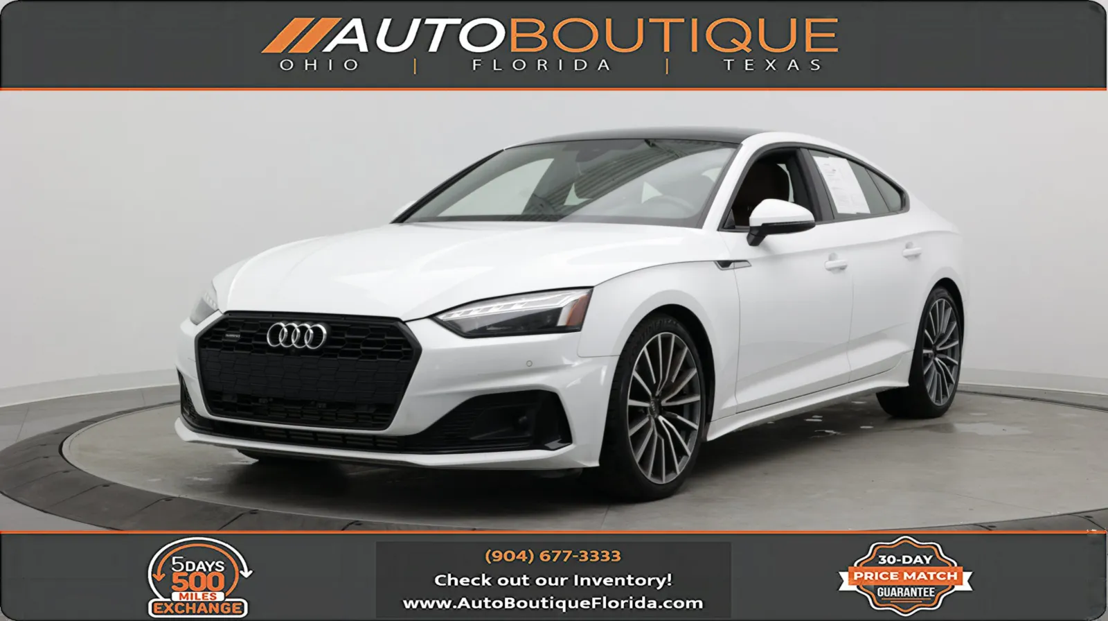 White 2023 Audi A5 Sportback Premium Plus for sale in Jacksonville, FL