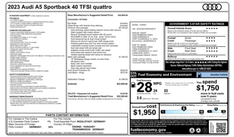 Photos of 2023 Audi A5 Sportback Premium Plus for sale in Jacksonville, FL at Auto Boutique Florida
