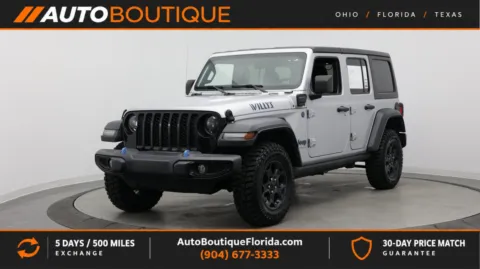 Silver 2023 Jeep Wrangler 4xe Willys for sale in Jacksonville, FL