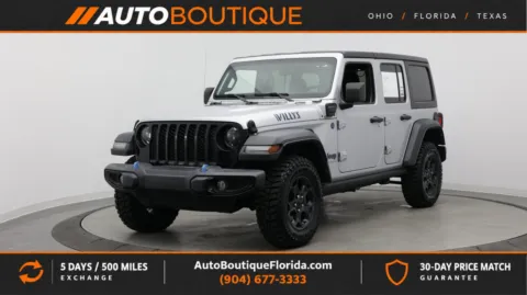 Silver 2023 Jeep Wrangler 4xe Willys for sale in Jacksonville, FL