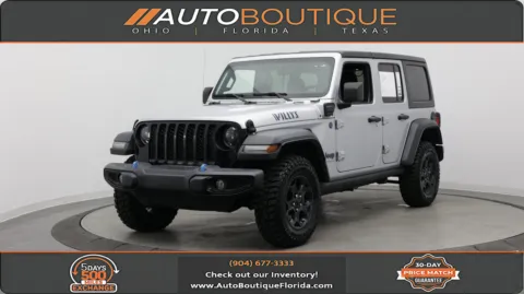 Silver 2023 Jeep Wrangler 4xe Willys for sale in Jacksonville, FL