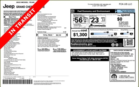 Photos of 2022 Jeep Grand Cherokee 4xe for sale in Jacksonville, FL at Auto Boutique Florida