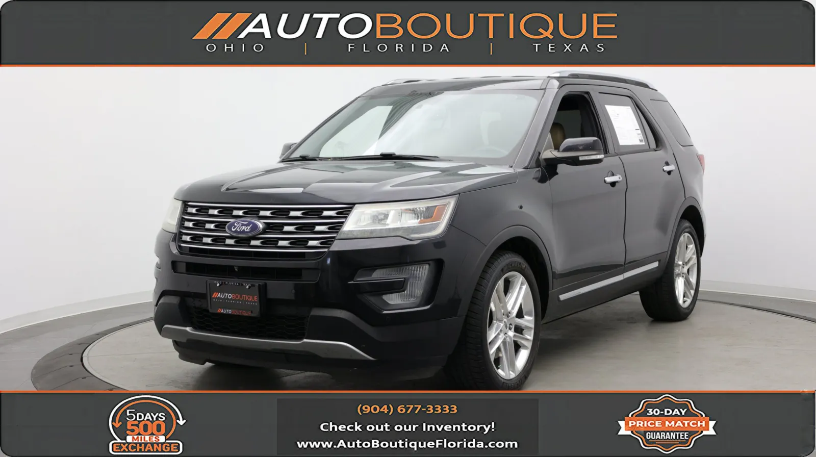 Gray 2017 Ford Explorer Limited for sale in Jacksonville, FL