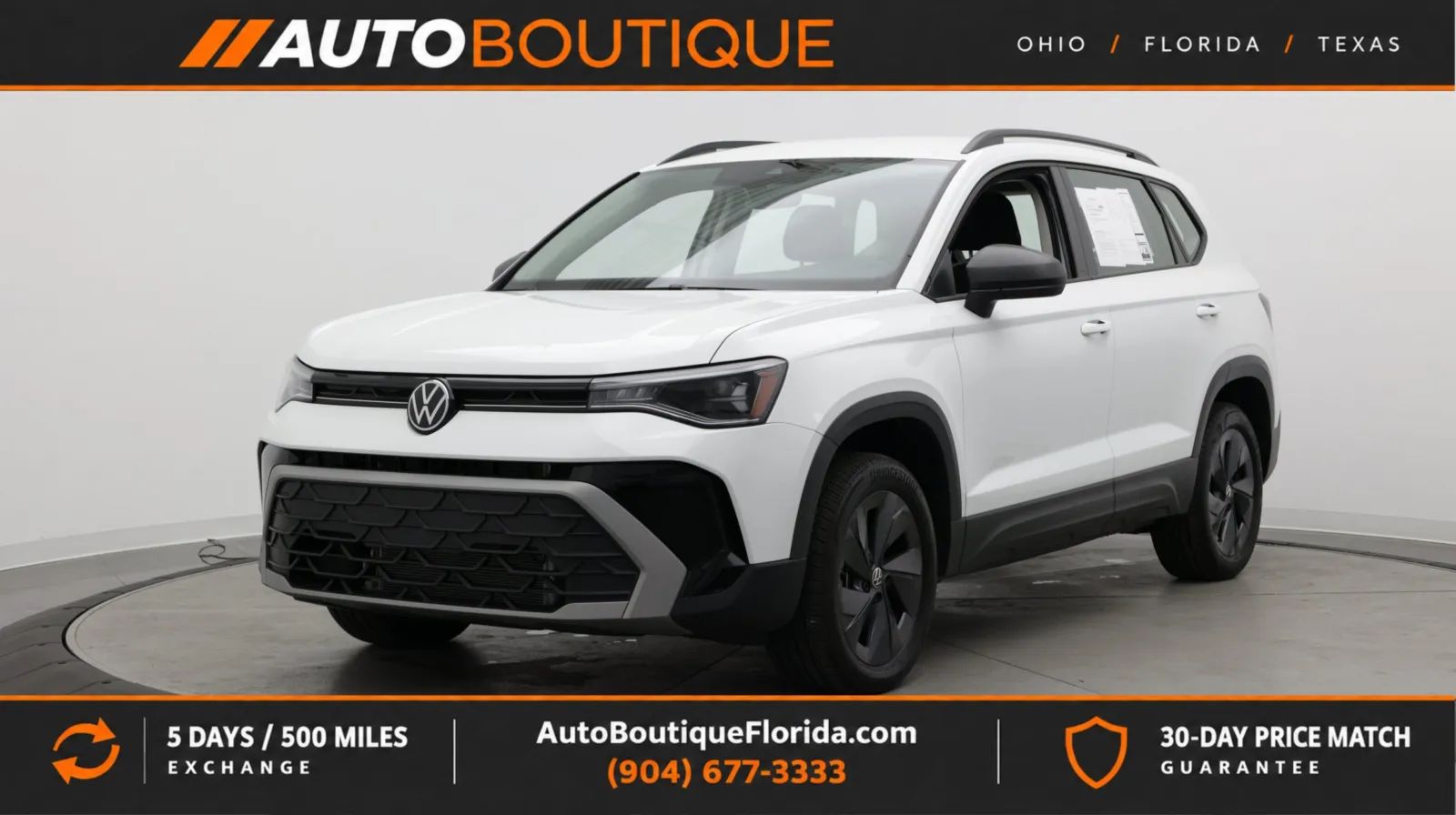 White 2025 Volkswagen Taos S for sale in Jacksonville, FL