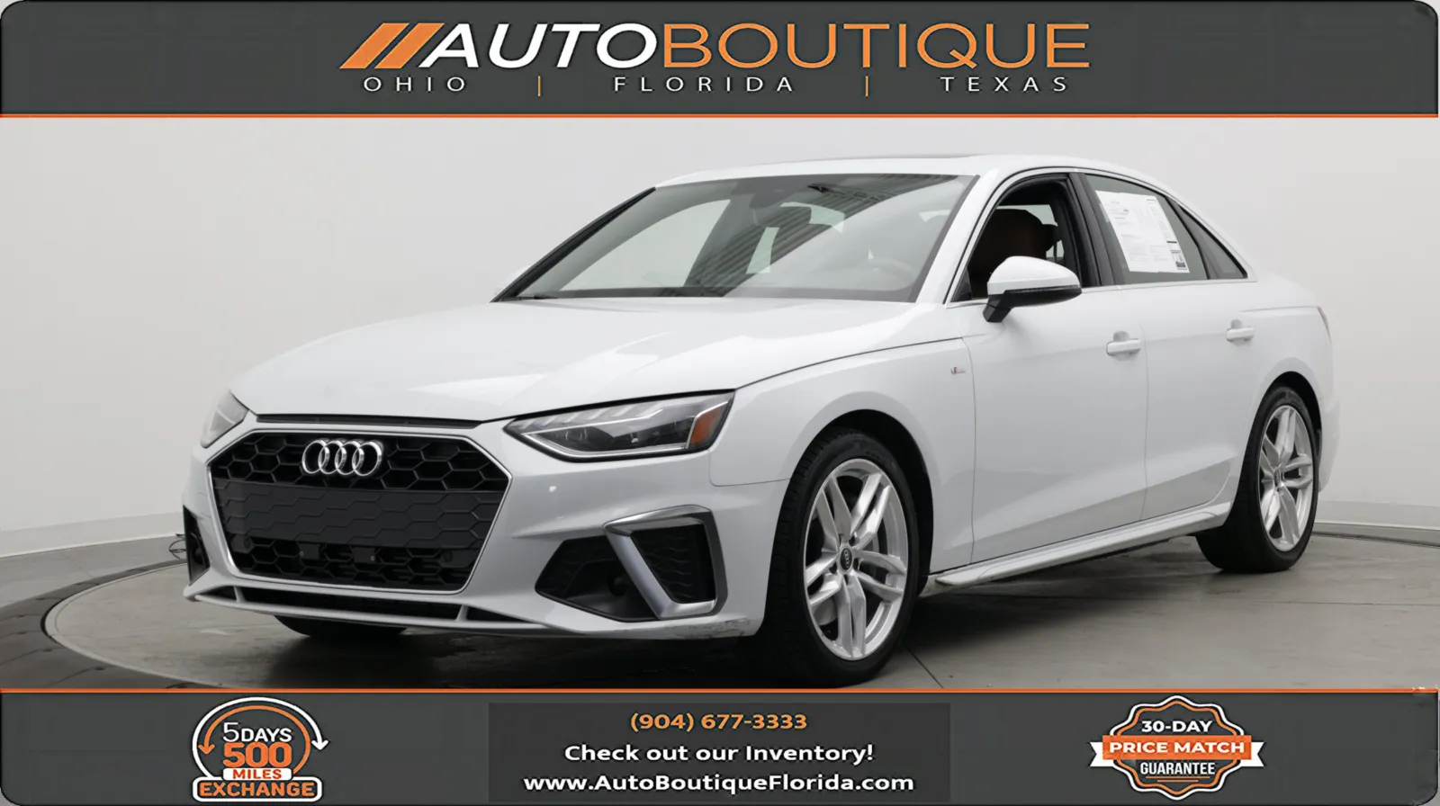 White 2023 Audi A4 Sedan S line Premium for sale in Jacksonville, FL