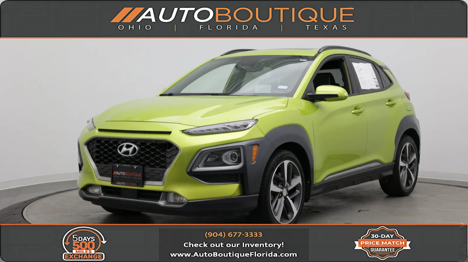 Green 2019 Hyundai Kona Ultimate for sale in Jacksonville, FL