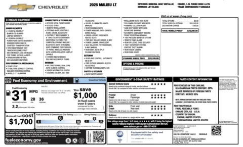 More photos of 2025 Chevrolet Malibu LT at Auto Boutique Florida, FL